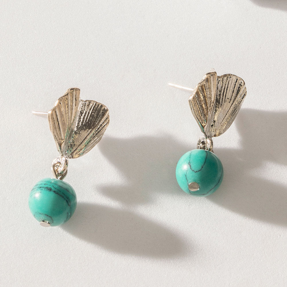 Myra Turquoise Trails & Silver Tales Set of 16 Earrings