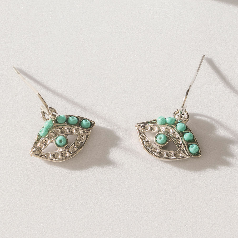 Myra Turquoise Trails & Silver Tales Set of 16 Earrings
