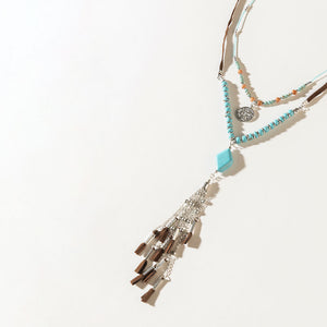 Two Moons Spell Earrings in Mesa Blue - Myra USA