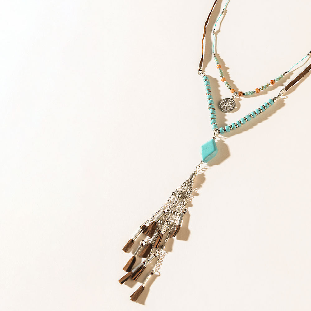 Two Moons Spell Earrings in Mesa Blue