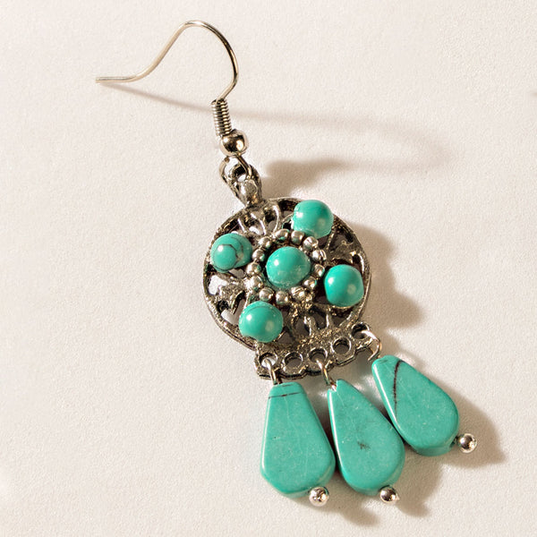 Coppertrail Earrings in Cactus Blue - Myra USA