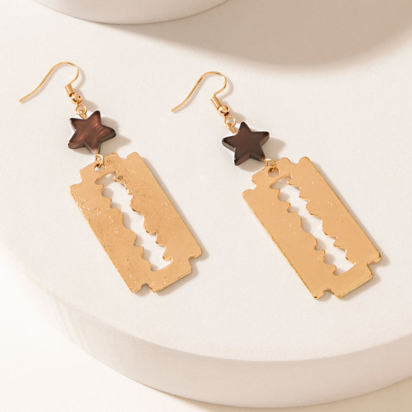 Wild Edge Earrings in Dusty Gold