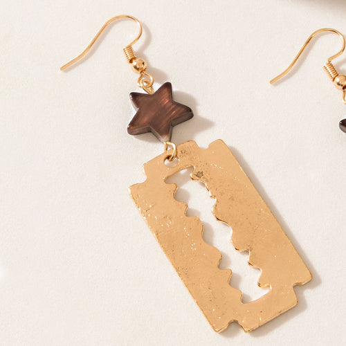 Wild Edge Earrings in Dusty Gold - Myra USA