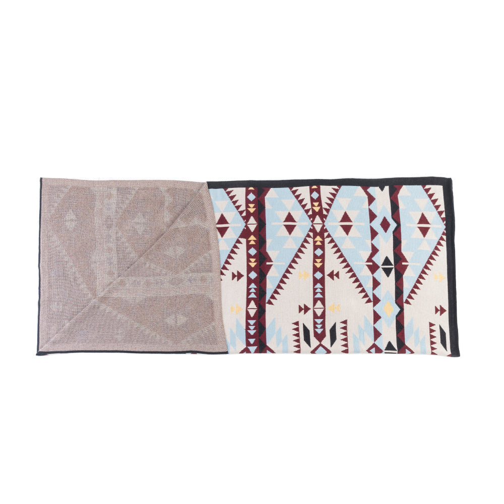 Myra Santa Fe Sky Trails Cotton Throw in Cloud Blue - Myra USA