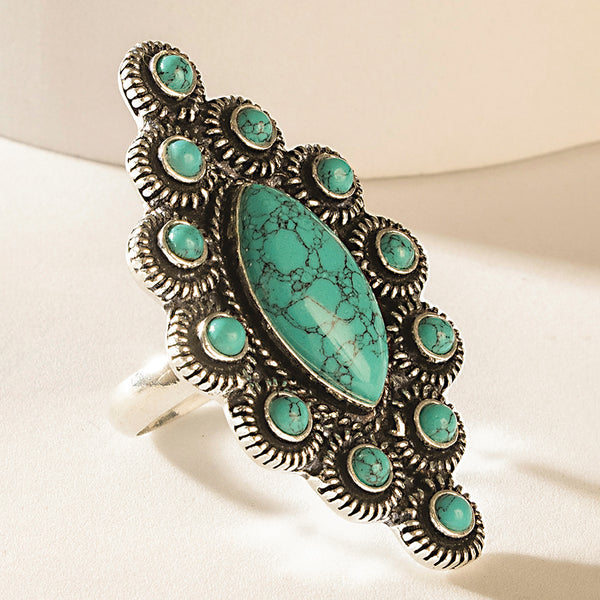 Myra The Oathkeeper Ring in Forged Teal - Myra USA
