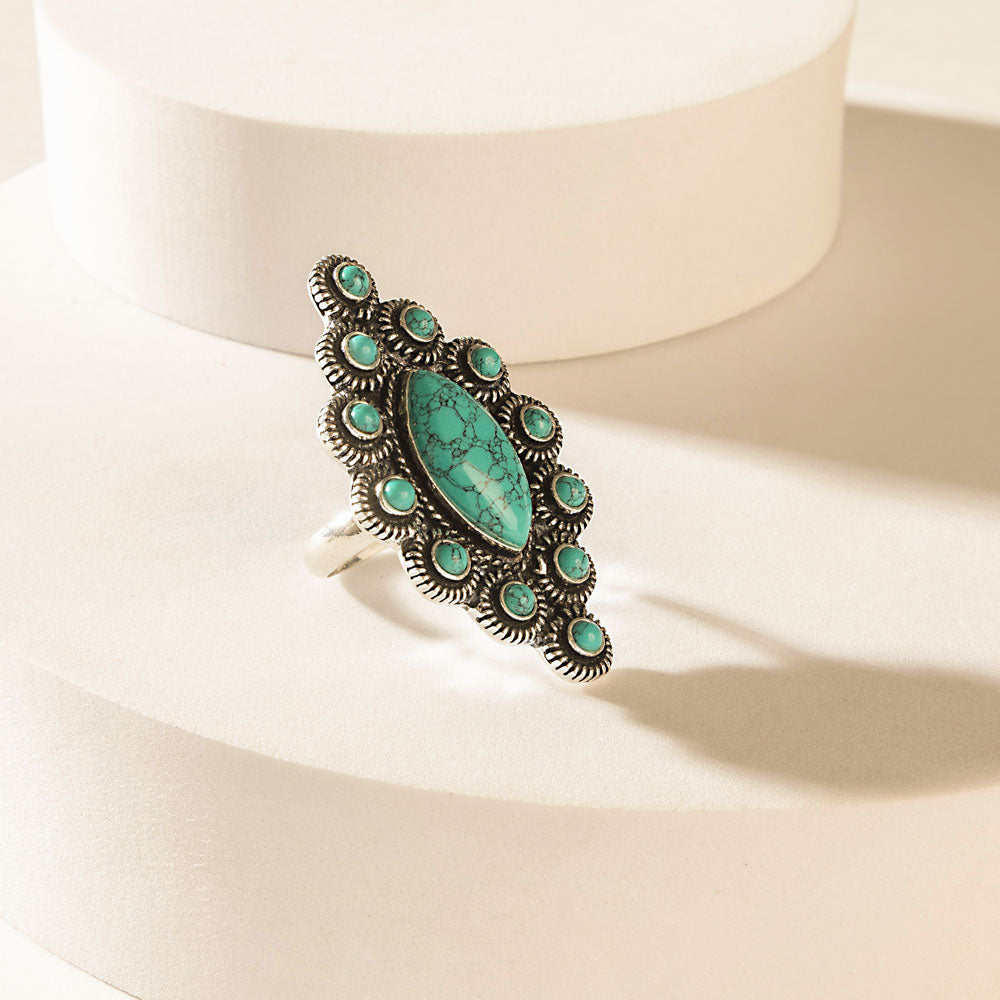The Oathkeeper Ring in Forged Teal - Myra USA