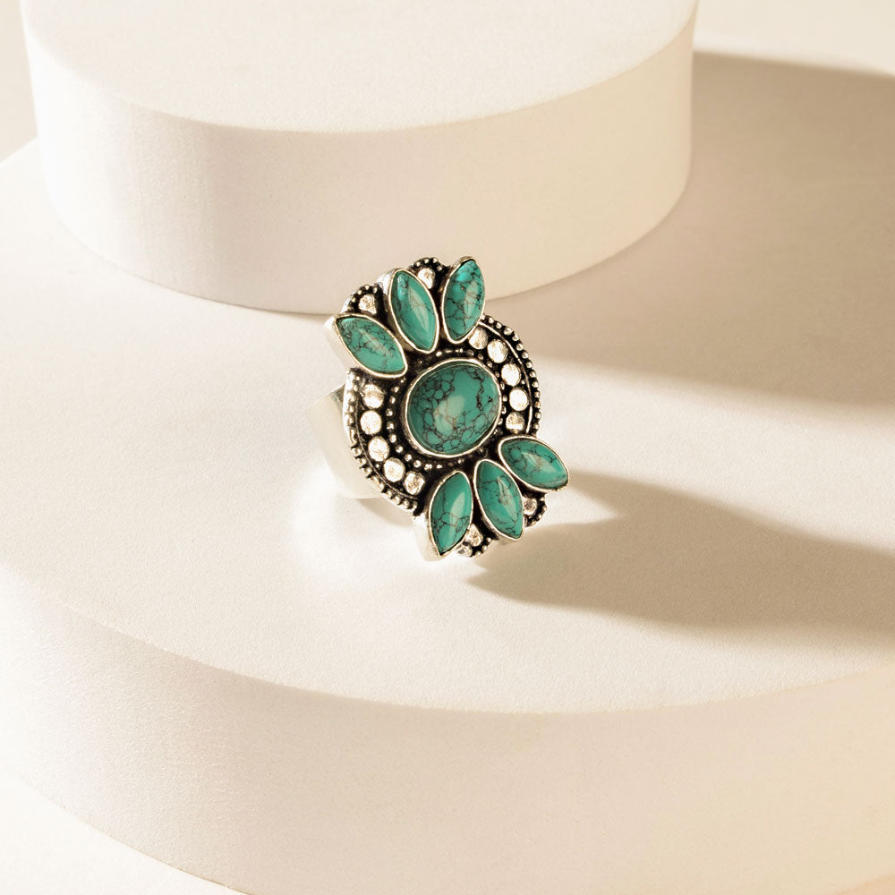 The Wildhalo Ring in Prairie Teal - Myra USA