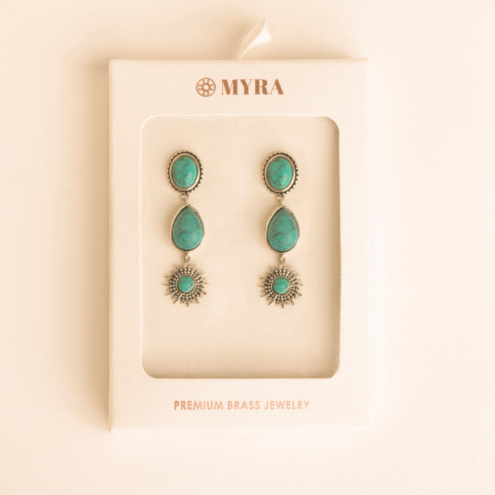 Myra Wildlight Spirit Earrings in Mirage Teal - Myra USA