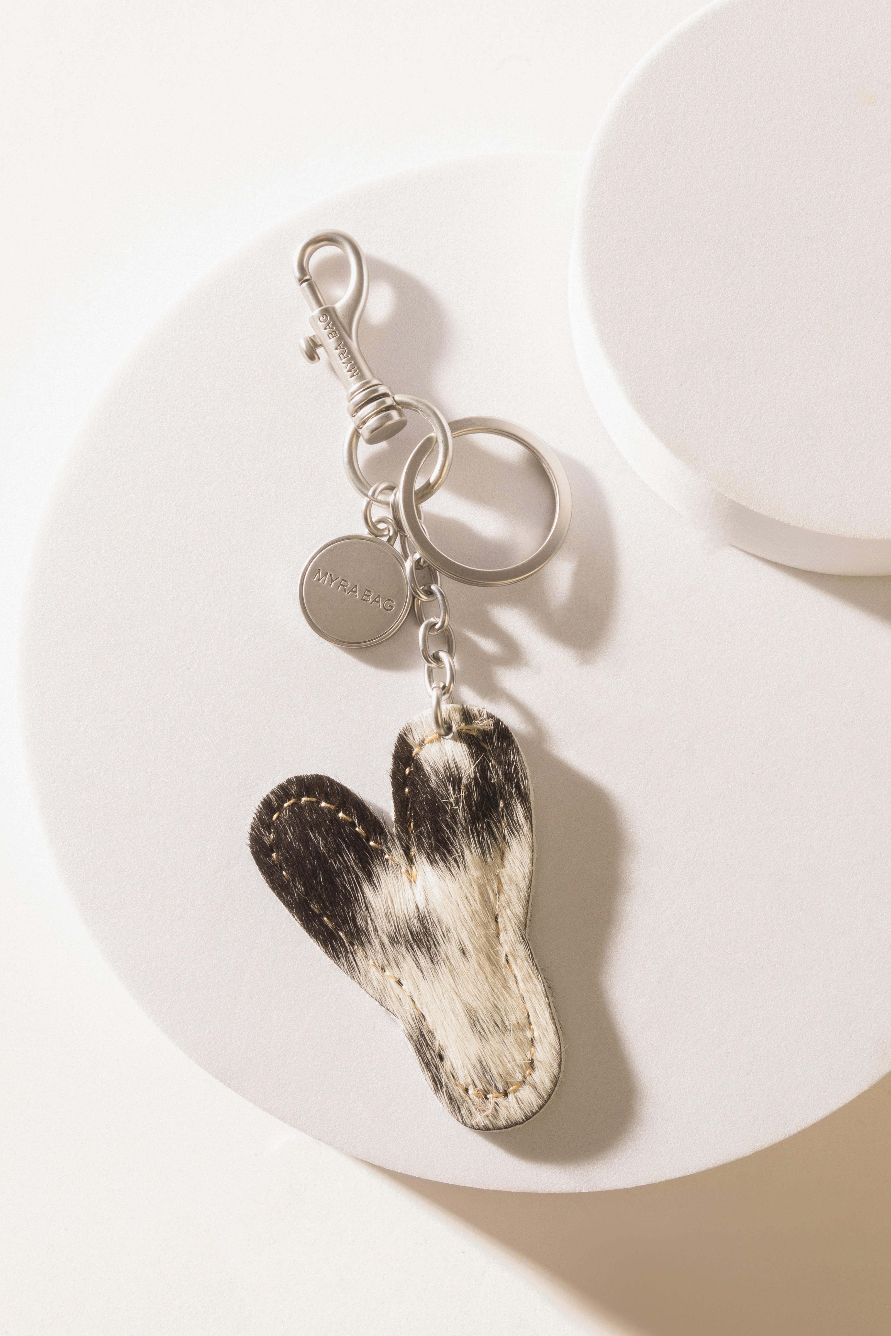 Alpha 'Y' Hairon Bag Charm in Vanilla Dust