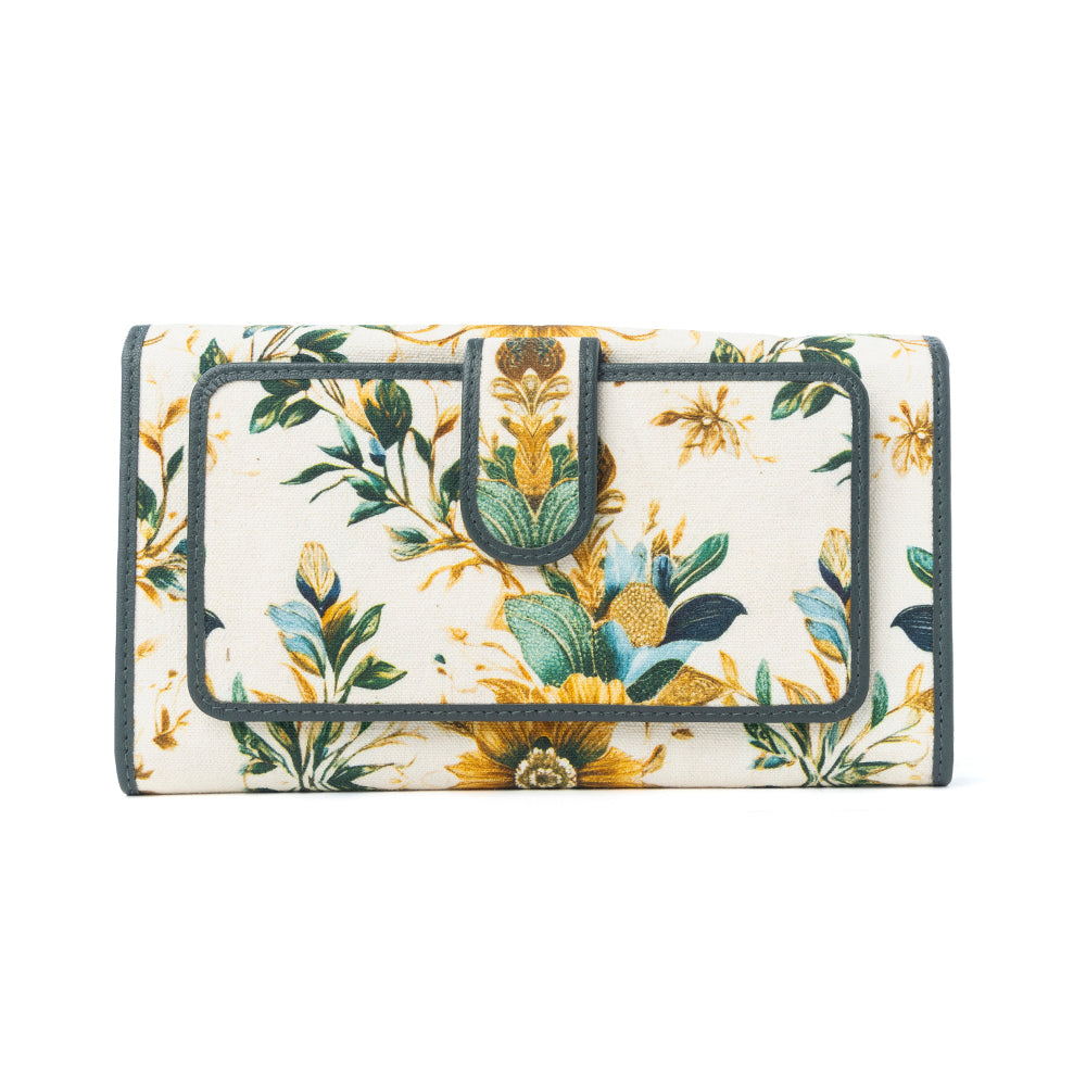 Myra Autumn Grace Woven Wallet in Teal Bloom