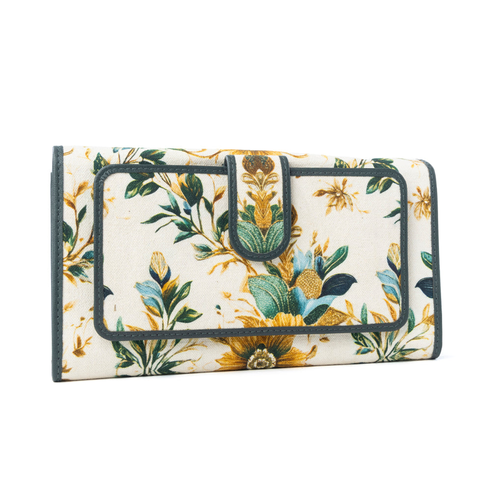 Myra Autumn Grace Woven Wallet in Teal Bloom