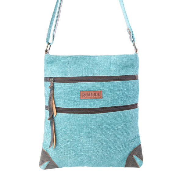 Myra Western Jade Shoulder Bag in Aqua Sage - Myra USA