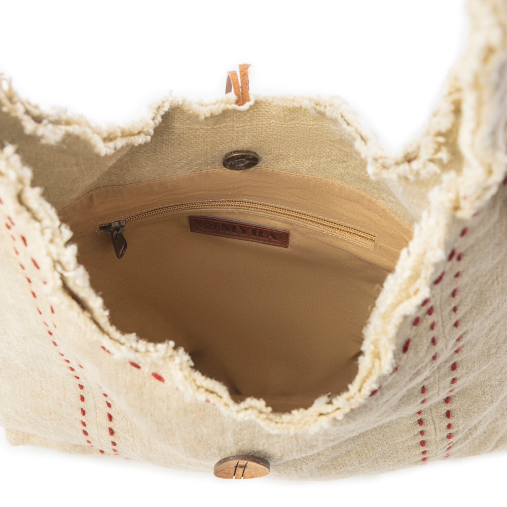 Myra Desert Loom Shoulder Bag in Harvest Yellow