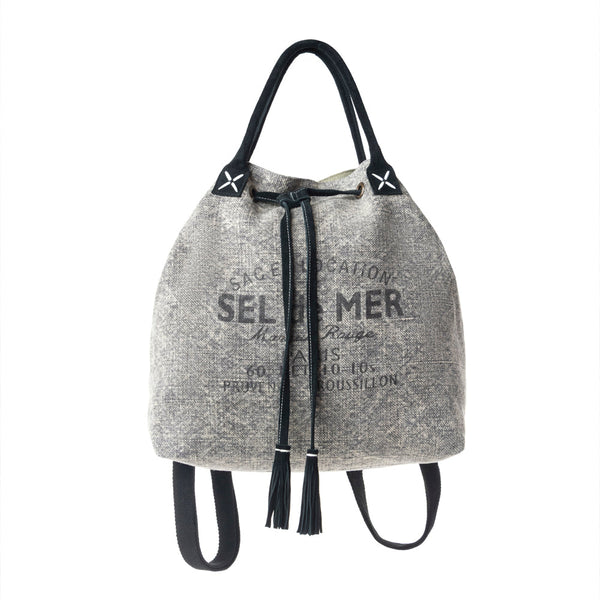 Myra Sel de Mer Bucket Backpack in Aged Grey - Myra USA