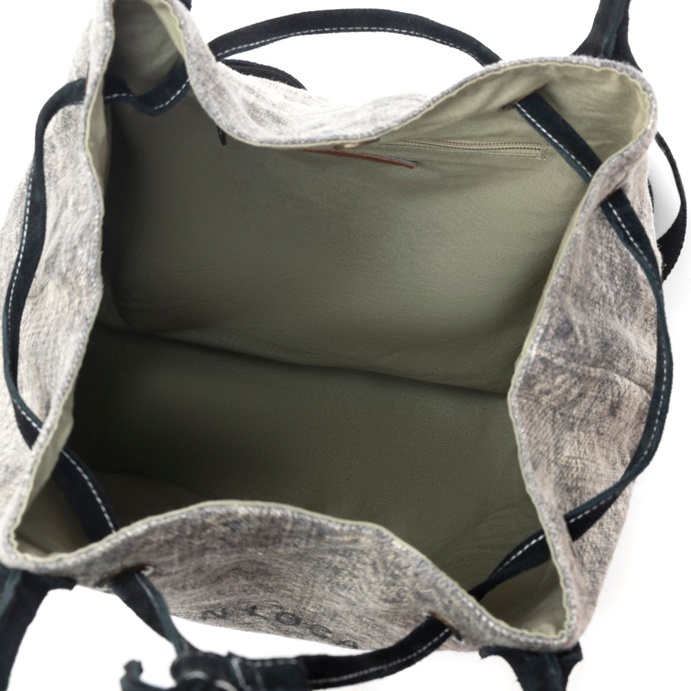 Myra Sel de Mer Bucket Backpack in Aged Grey - Myra USA