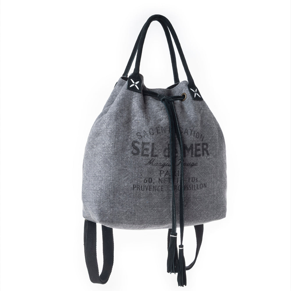 Myra Sel de Mer Bucket Backpack in Storm Grey - Myra USA