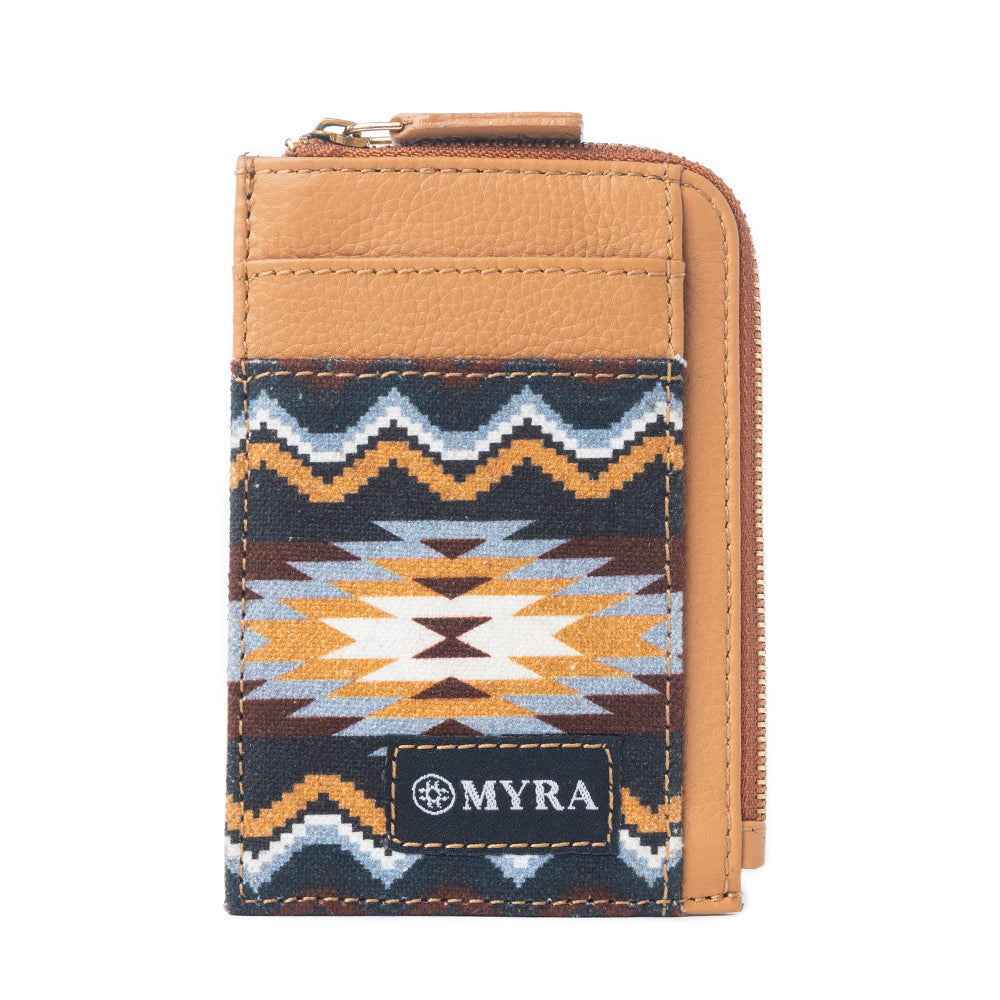 Myra Urban Prairie Leather Credit Card Holder in Golden Rust