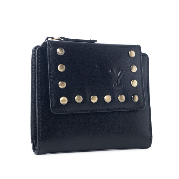 Yellowstone Westmere Studded Credit Card Holder in Ash - Myra USA