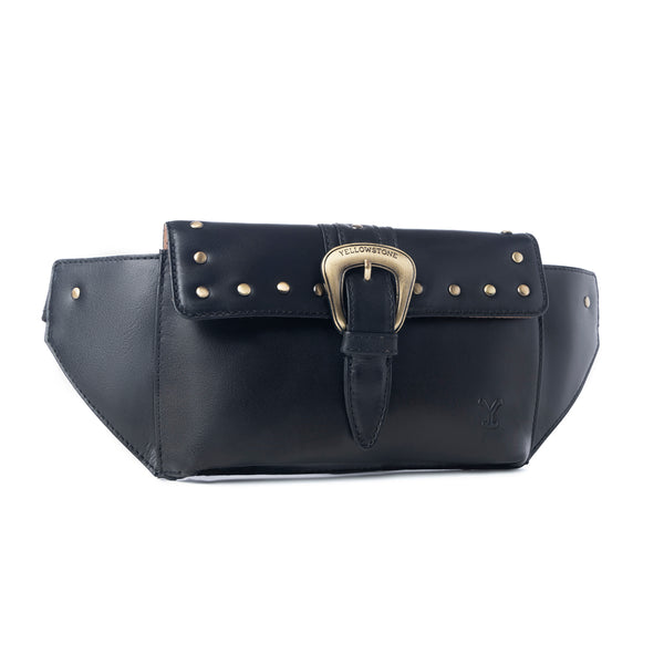 Yellowstone High Plains Studded Fanny Pack with Buckle in Ash - Myra USA