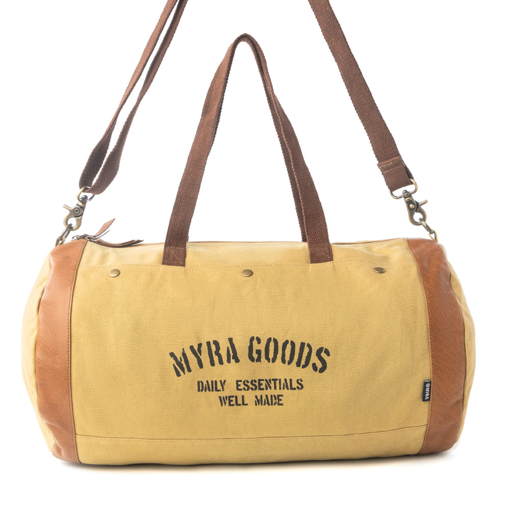 Myra Goods Amberstone Duffel Bag in Sahara Gold