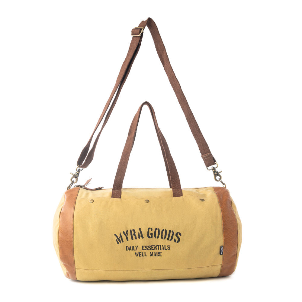 Myra Goods Amberstone Duffel Bag in Sahara Gold