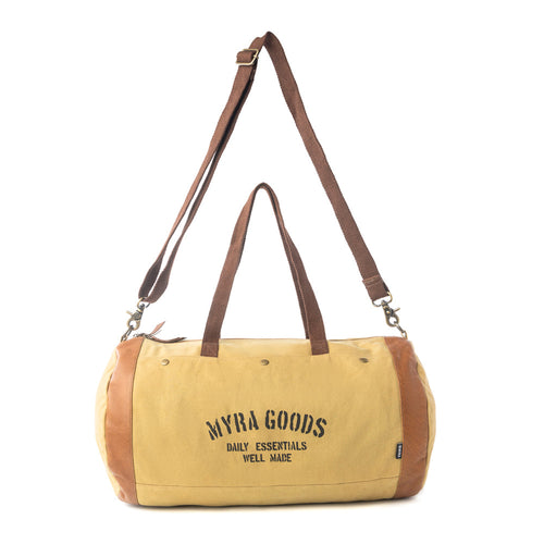 Myra Goods Amberstone Duffel Bag in Sahara Gold - Myra USA