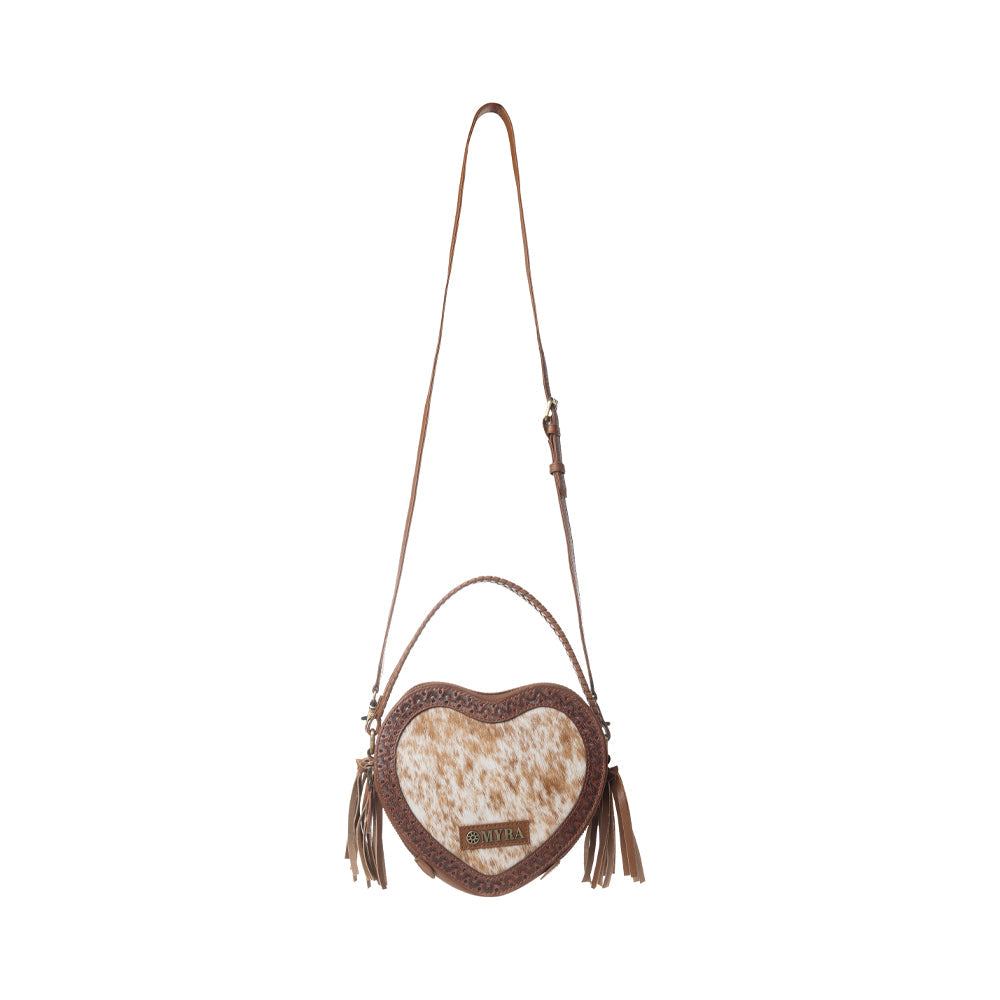 Myra Rodeo Romance Handtooled Leather Bag in Fawn Beige - Myra USA