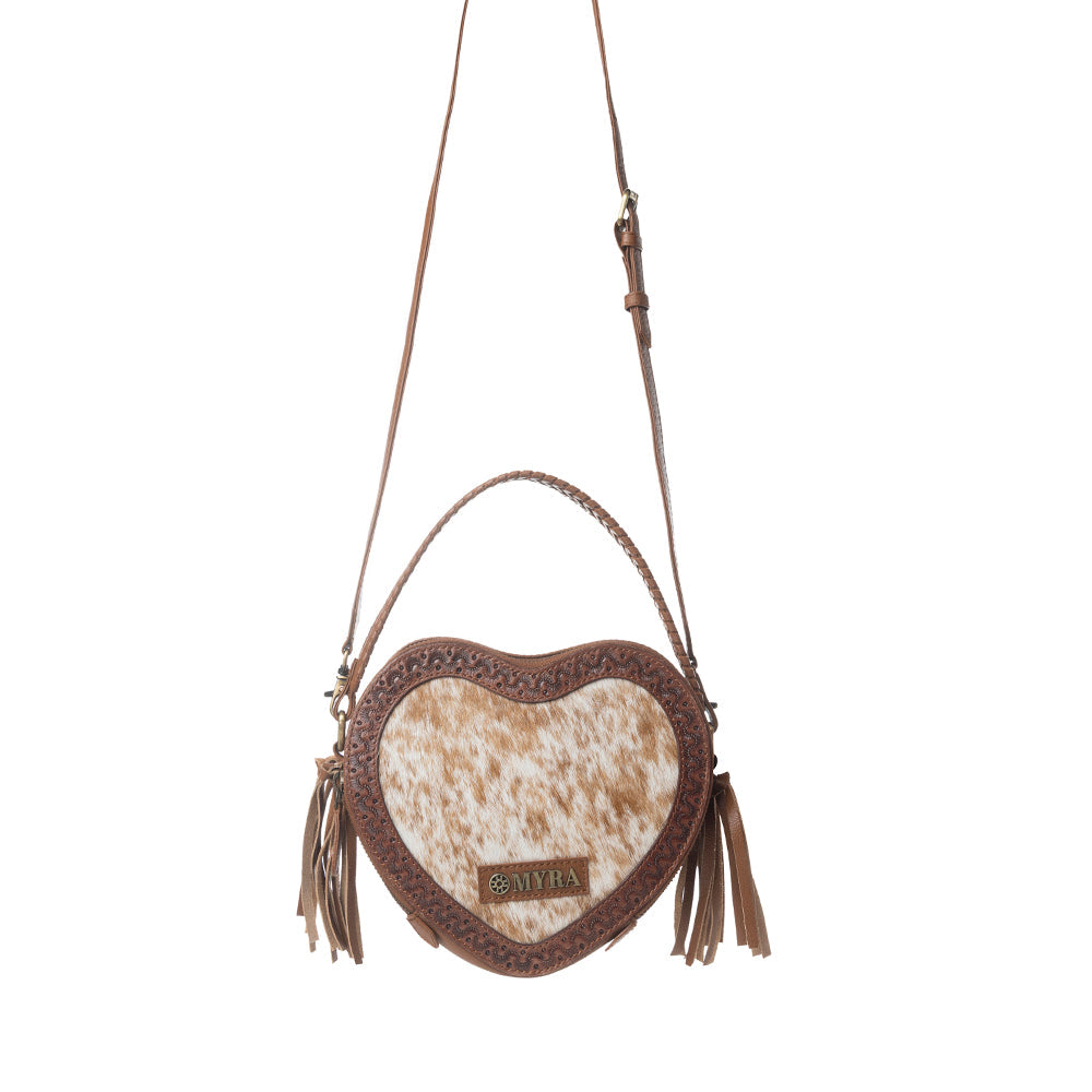 Myra Rodeo Romance Handtooled Leather Bag in Fawn Beige - Myra USA