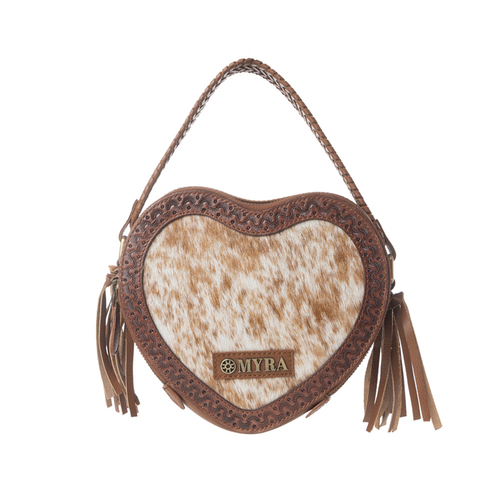 Myra Rodeo Romance Handtooled Leather Bag in Fawn Beige - Myra USA