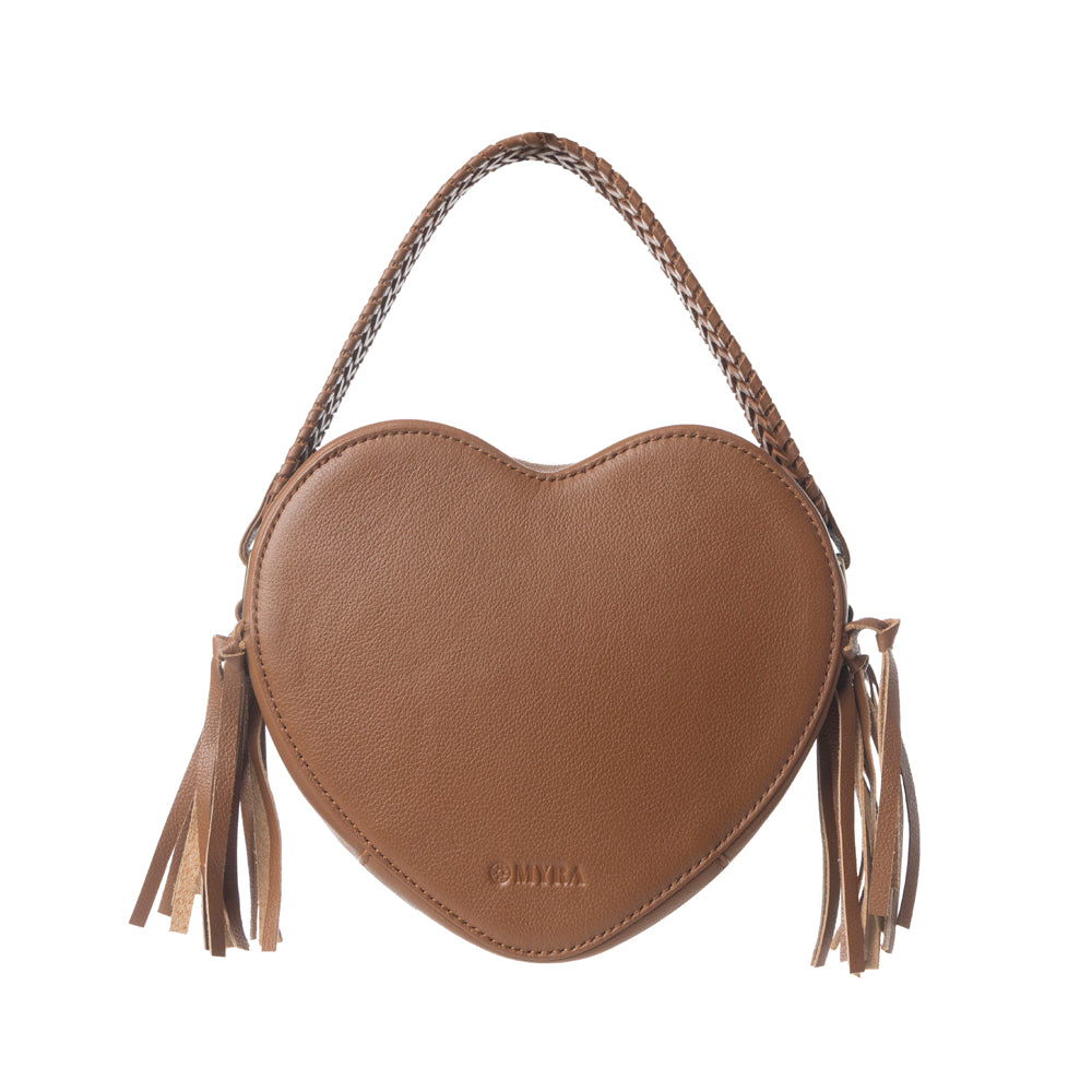 Myra Rodeo Romance Handtooled Leather Bag in Fawn Beige - Myra USA
