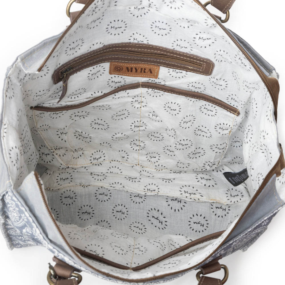 Myra Paisley Plains Concealed Carrybag in Faded Denim - Myra USA