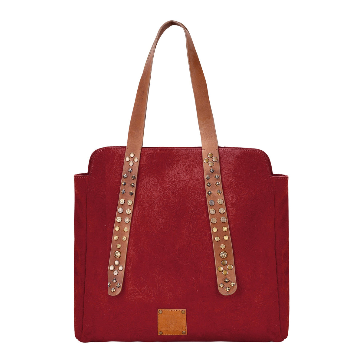 Myra Agarita Tote Bag for Women in rust with embossed leather - Myra USA