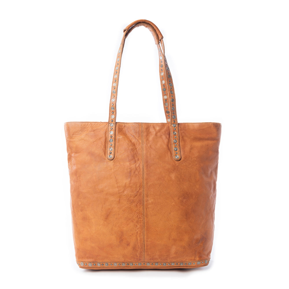 Myra Sierra Crest Leather Bag in Antique Gold