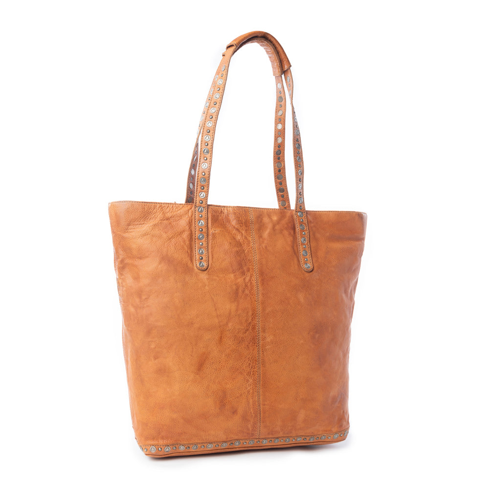 Myra Sierra Crest Leather Bag in Antique Gold