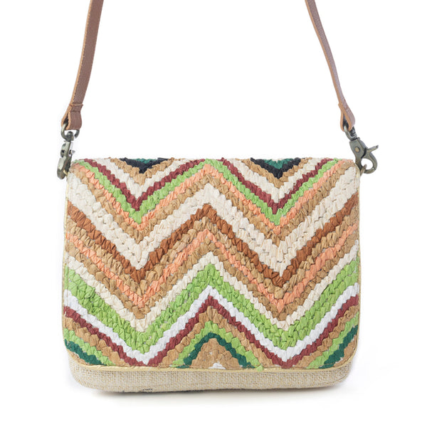 Myra Chevron Valley Crossbody Bag in Spring Glow - Myra USA