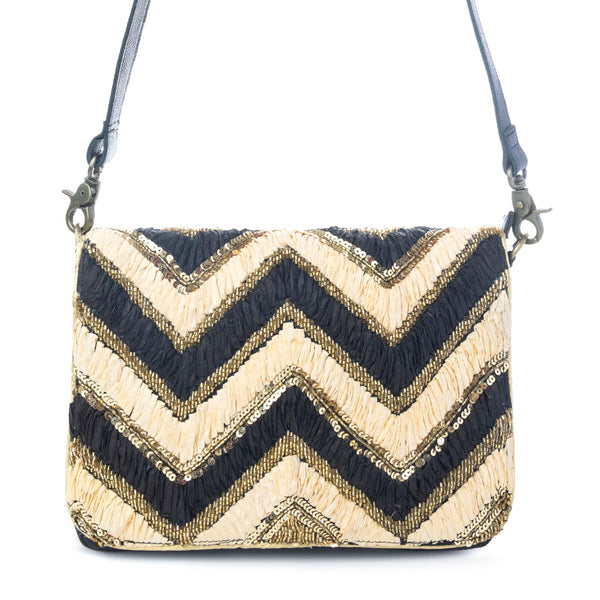 Myra Velvet Ember Crossbody Bag in Golden Shadow - Myra USA