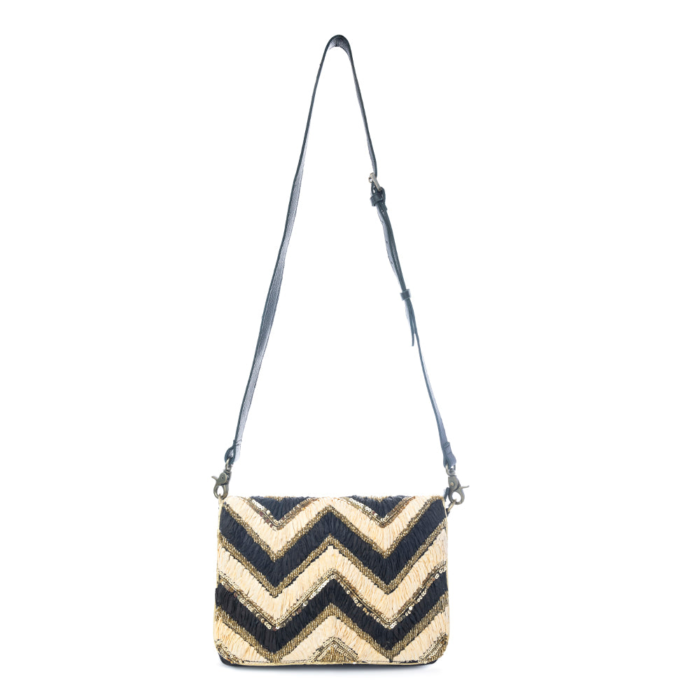 Myra Velvet Ember Crossbody Bag in Golden Shadow