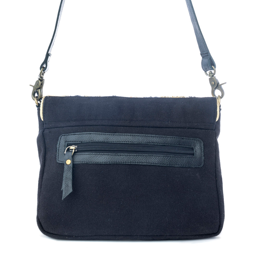 Myra Velvet Ember Crossbody Bag in Golden Shadow