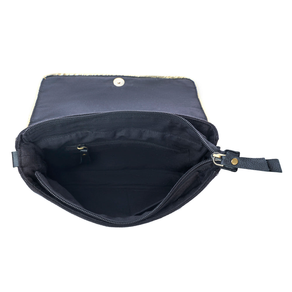 Myra Velvet Ember Crossbody Bag in Golden Shadow
