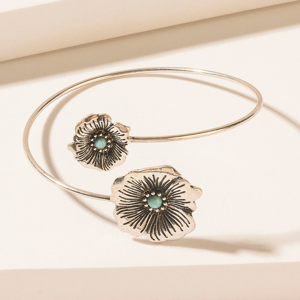 Myra Wildflower Moon Turquoise Stone Bracelet in Rodeo Blue