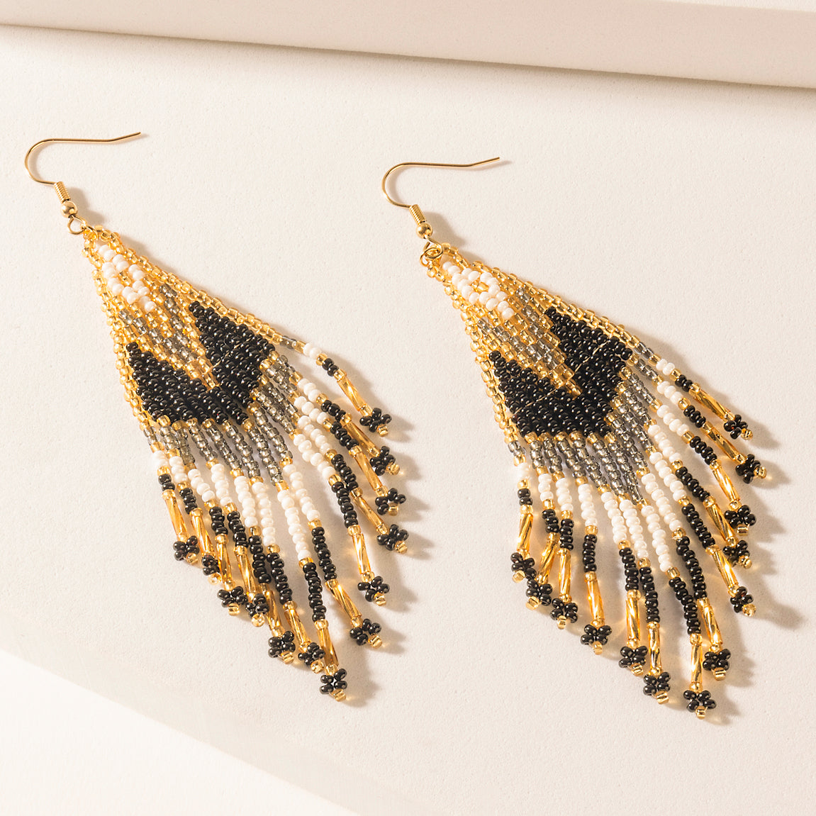 Myra Rodeo Rhythm Earrings in Ivory Amber