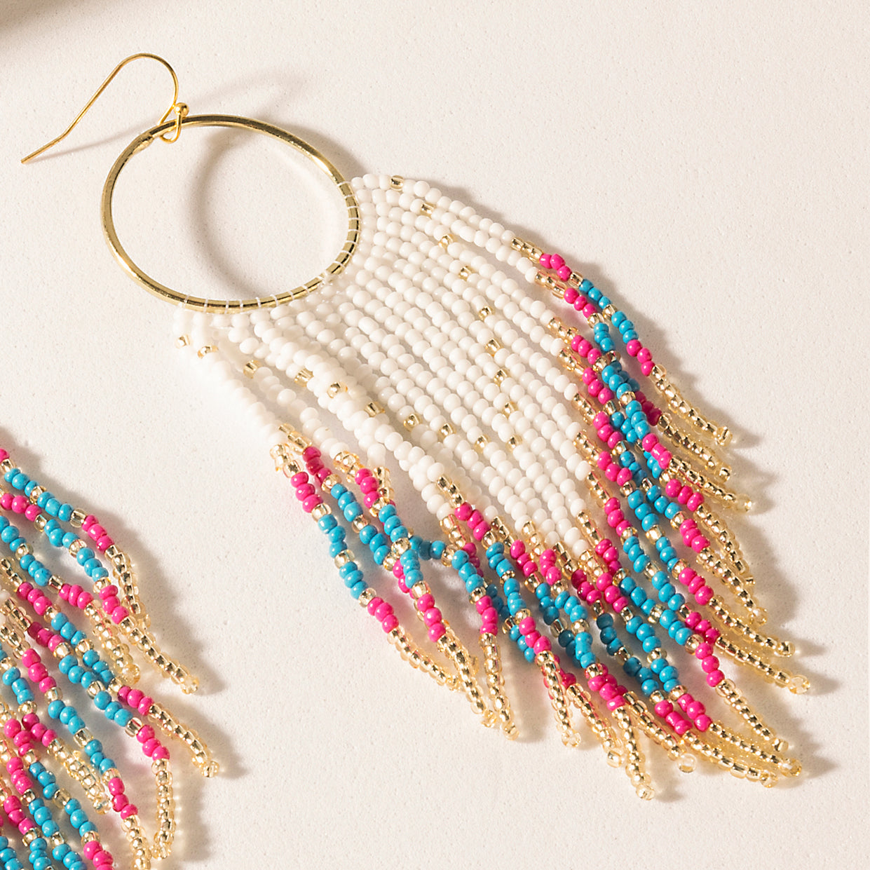 Myra Vaquera Glow Fringe Earrings in Fuchsia Bloom