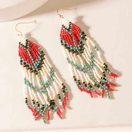 Myra Scarlet Song Fringe Earrings in Desert Ruby - Myra USA