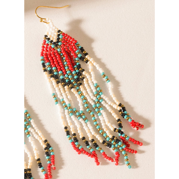 Myra Scarlet Song Fringe Earrings in Desert Ruby - Myra USA