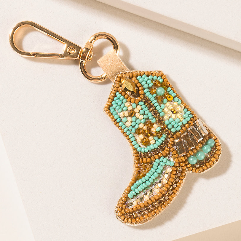 Myra Saddle Song Boot Keychain in Desert Pearl