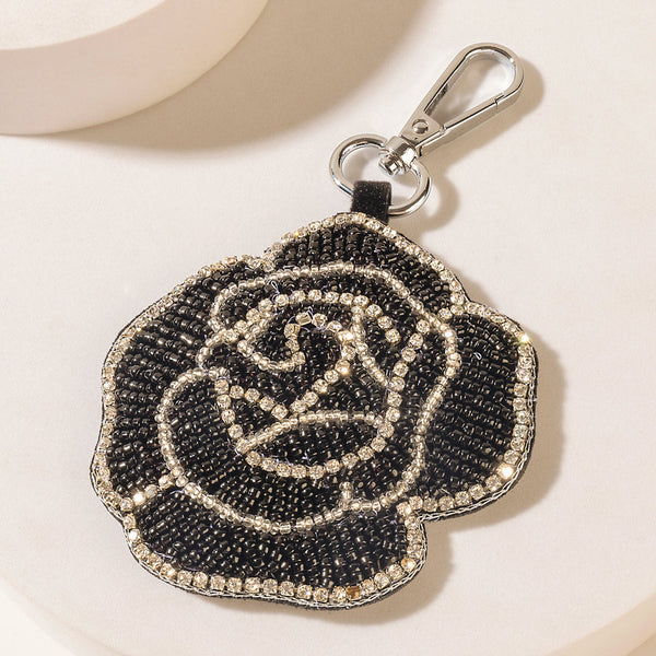 Myra Rebel Rose Keychain in Midnight Noir - Myra USA