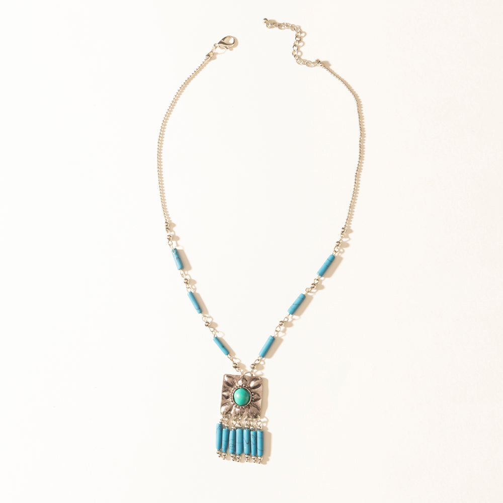 Myra Blue Coyote Necklace in Turquoise Charm - Myra USA