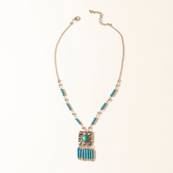 Myra Blue Coyote Necklace in Turquoise Charm - Myra USA