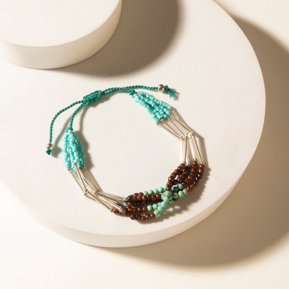 Myra Rustler's Love Beaded Bracelet in Rover Mesa - Myra USA