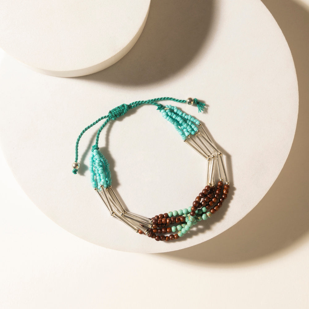 Myra Rustler's Love Beaded Bracelet in Rover Mesa - Myra USA